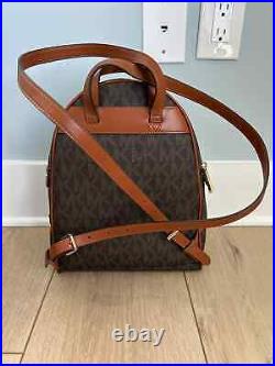 Michael Kors Rhea Signature Logo Backpack Medium Brown