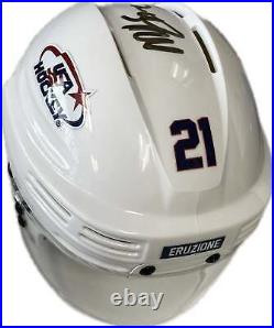 Mike Eruzione Miracle on Ice White Mini Hockey Helmet Hand Signed