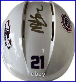 Mike Eruzione Miracle on Ice White Mini Hockey Helmet Hand Signed