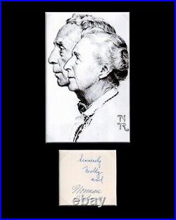 Molly & Norman Rockwell HAND SIGNED Matted Cut & Photo! Art Icon! Autograph