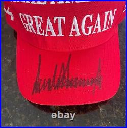 Official NEW Authentic Red 45-47 MAGA HAT signed By DONALD TRUMP