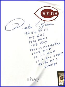 Pete Rose AUTO Autographed Signed Reds COOPERSTOWN 9 Stat Jersey JSA CERT