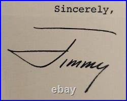 President Jimmy Carter Signed White House Letter