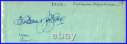 RARE! 1940's Entertainers Flotsom & Jetsom Signed Album Page COA