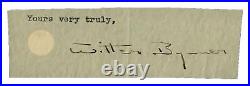 RARE! Poet Witter Bynner Clipped Signature