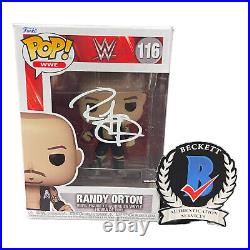 Randy Orton Signed Autograph WWE Funko Pop 116 Beckett BAS The Viper