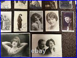 Rare Antique Autograph Photo Collection Early 20th Century Vaudeville / Celeb