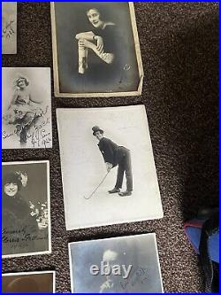 Rare Antique Autograph Photo Collection Early 20th Century Vaudeville / Celeb