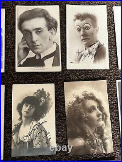 Rare Antique Autograph Photo Collection Early 20th Century Vaudeville / Celeb