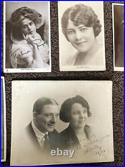 Rare Antique Autograph Photo Collection Early 20th Century Vaudeville / Celeb