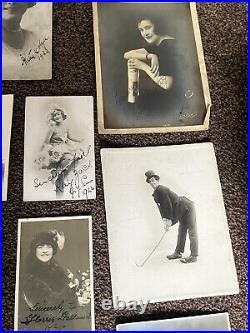 Rare Antique Autograph Photo Collection Early 20th Century Vaudeville / Celeb