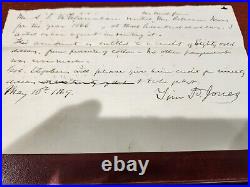 Rare Autograph - Col. Timothy Pick Jones - Hero Texas, Mex/Amer, & at Shiloh