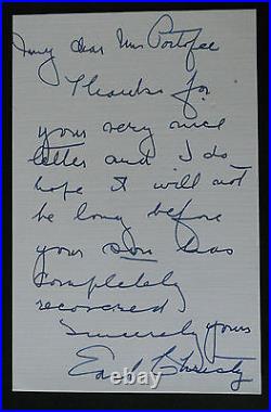 Rare Autographed Letter Signed By Artist Earl Christy