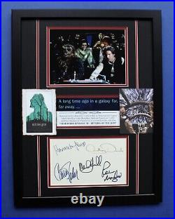 STAR WARS Episode 6 AUTOGRAPHS framed artistic display Inside Millennium Falcon