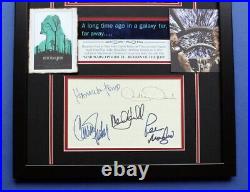 STAR WARS Episode 6 AUTOGRAPHS framed artistic display Inside Millennium Falcon