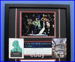 STAR WARS Episode 6 AUTOGRAPHS framed artistic display Inside Millennium Falcon