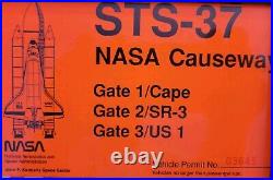 STS-37 Full Crew Signed Mission Cover Display ROSS GODWIN APT NAGEL CAMERON CERT