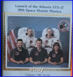 STS-37 Full Crew Signed Mission Cover Display ROSS GODWIN APT NAGEL CAMERON CERT