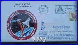 STS-37 Full Crew Signed Mission Cover Display ROSS GODWIN APT NAGEL CAMERON CERT