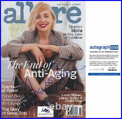 Sharon Stone Autograph Signed Allure Magazine Acoa