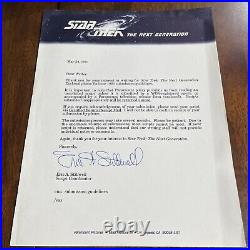 Star Trek The Next Generation Letter Autographed by Eric A. Stillwell