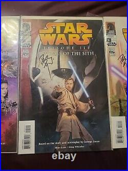 Star Wars Episode III Dark Horse Autographed Comics. All 4 books