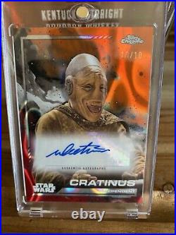 Star Wars-Topps Chrome- Cratinus (Dee Rock)-Auto-Orange Lava /10