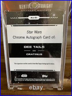 Star Wars-Topps Chrome- Cratinus (Dee Rock)-Auto-Orange Lava /10