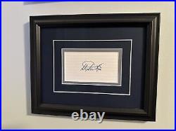 Stephen King Signed Autograph Signature on Framed Index with 80s/90s print