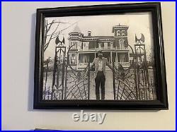 Stephen King Signed Autograph Signature on Framed Index with 80s/90s print