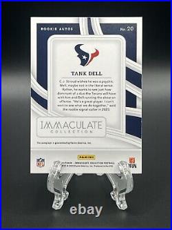 Tank Dell 2023 Panini Immaculate Collection 1/1 ONE OF ONE Rookie Autographs #20