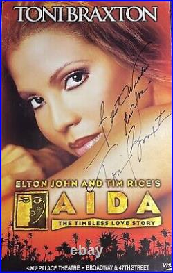 Toni Braxton Autographed Aida Broadway Poster RARE Collectible 22in x 14in