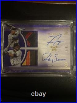 Topps Definitive Collection Freddie Freeman Dansby Swanson Dual Patch Auto /15