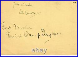 VERY RARE! 1920's Stars Multi Signed Album Page