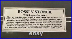 Valentino Rossi v Casey Stoner AUTOGRAPHED 2008 Laguna Seca GP