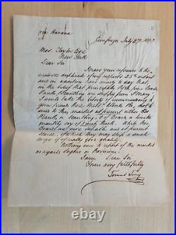 Venezuelan Business Magnate Tomas Terry Signed Autograph Als Letter 1843