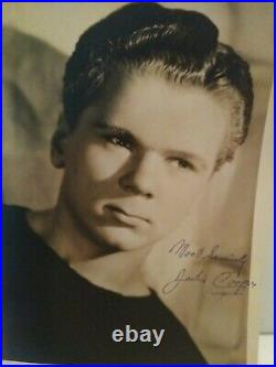 Vintage Autograph Photograph Of Jackie Cooper